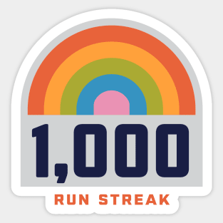 Run Streak Run Streaker 1,000 Days of Running Comma Day Sticker